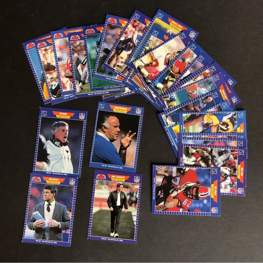 1989 NFL Offical Pro Set Football Card Lot of 120 Cards Super Bowl Excellent